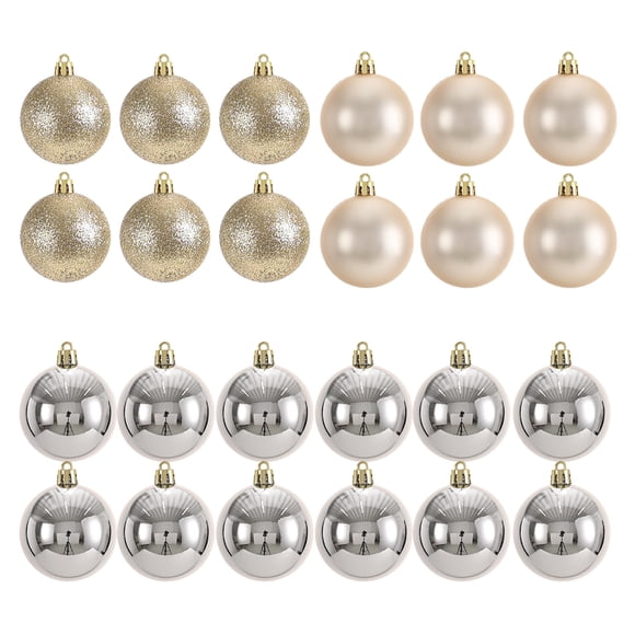 Naiovety Adornos de bolas de Navidad de 24 piezas, aplicación amplia, decoración efectiva duradera y confiable Kits de decoración para fiestas champán