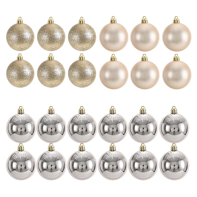 Wosthever Adornos de bolas de Navidad de 24 piezas, aplicación amplia, decoración efectiva duradera y confiable Kits de decoración para fiestas champán