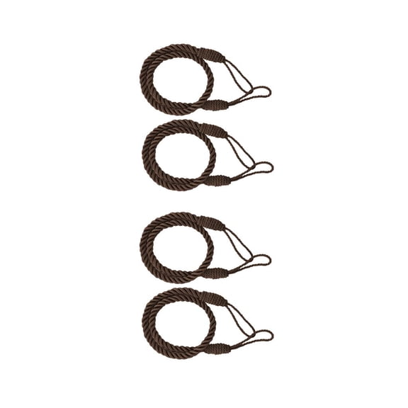 4PCS Curtain Tiebacks Living Room Brown