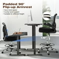 thumbnail image 5 of JONPONY 400LBS Drafting Chair, Tall Office Chair with Adjustable Lumbar Support&Footrest Ring, Comfy Extra Deep W-Shape Thicken Cushion, Breathable Mesh Standing High Desk Chair, 5 of 9