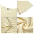 thumbnail image 6 of UVN Blouses for Women Summer Short Sleeve Crew Neck Tops Ribbed Knitted Slim Fit Basic Tees, 6 of 9