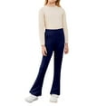 thumbnail image 3 of KAUOD Girls Flare Leggings Soft Stretchy Bell-Bottom Gym Footless Tights Kids Warm Plain High Waist Slim Stocking Leggings, 3 of 6