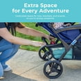thumbnail image 3 of Foundations Gaggle Odyssey 4-Seat Quad Stroller, Reclining Bench Seats with Canopy, Navy/Gray, 3 of 9
