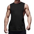 thumbnail image 1 of Mens Tank Top Beach Summer Casual Fashion Sports Solid Vest Sleeveless Round-Neck Tank Top, 1 of 7