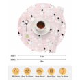 thumbnail image 6 of 15 Inch Round Placemats Set of 4, Pink Christmas Non Slip Heat Insulation PP Table Mats, Xmas Snowflake Snowman Washable Place Mats for Kitchen Dining Party Table Decor, 6 of 7