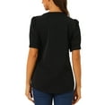 thumbnail image 3 of INSPIRE CHIC Work Shirt for Women's Long Sleeve Casual  Business Office Blouse Tops XS Black, 3 of 6