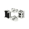 thumbnail image 2 of Clara Pucci 2Ct Natural Onyx Emerald Cut VVS1 Push Back Stud 18k Solid hypoallergenic Gold Designer Earrings For July, 2 of 7