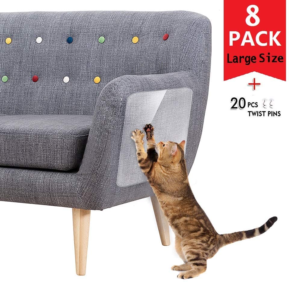 Anti Cat Scratching Deterrent Tapes, 8 Pcs with 20 Pins Scratching