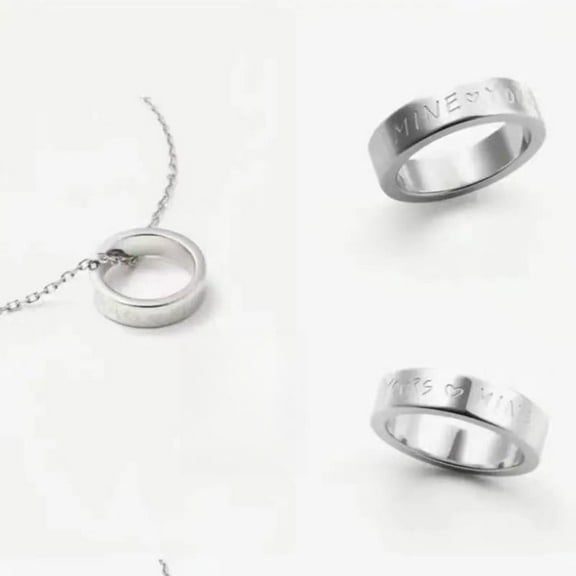 Kpop Idol ENHYPEN ROMANCE UNTOLD  Ringnecklace ENGENE  Member Charm Rings Necklaces Gift,HEESEUNG,Kpop