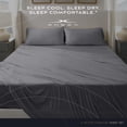 thumbnail image 7 of SHEEX - Active Comfort Cooling Sheets Set (King/California King) Pewter - Moisture Wicking - 1 Flat Cooling Sheet, 1 Fitted Cooling Sheet, 2 Cooling Pillow Covers - Wrinkle Free - Sleep Aid, 7 of 7