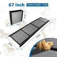 thumbnail image 2 of EVGTTI Portable Dog Ramp for SUV, Truck & Car - 67" Long, 20" Wide Folding Pet Ramp for Large Dogs up to 250 lbs, Non-Slip Surface, Heavy Duty, 2 of 8