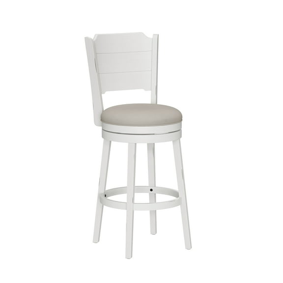 Hillsdale Furniture Clarion Wood Bar Height Swivel Stool, Sea White