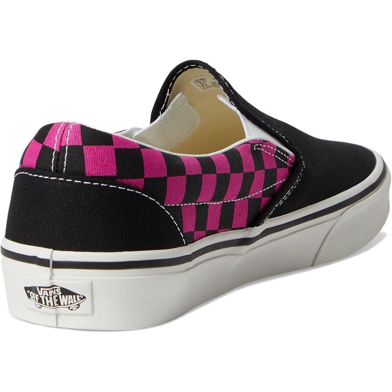 Vans Classic Slip-On Pop Check Raspberry Rose Black Pink Men’s 11.5 Women’s 13 Shop Vans Classic Slip-On Shoes In Pop Check Raspberry Rose  main image 4