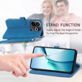 thumbnail image 4 of Phone Case for Tecno Spark 30C 5G, Shockproof PU Leather Wallet Case with Card Slots Anti-Scratch Stand Magnetic Flip Zipper Pocket Cover for Tecno Spark 30C 5G, Blue, 4 of 5