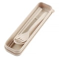 thumbnail image 2 of Sunjoy Tech 3Pcs Portable Tableware Set Eco-Friendly Chopsticks Spoon Fork Plastic Cutlery with Box for Students Office Workers, 2 of 8