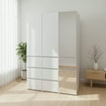 thumbnail image 2 of Elise Modular Wood Closet System with Mirror in White, 2 of 13