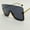 Tortoise, variant on Women Fashion Sunglasses Luxury Single Lens Square Gold Shades Brown