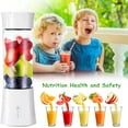 thumbnail image 2 of Mini Blender Smoothie Blender, Portable Blenders Fruit Blender, Electric USB Rechargeable Blender, 6 3D Blades, 380ml Milkshake Fruit Juice Blender for Sport and Travel, 2 of 5