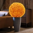 thumbnail image 4 of Nrmvnmi Artificial Boxwood Topiary Ball, 12'' Faux Grass Balls Wreath Round Artificial Plants Grass Balls, Hanging Garden Topiary Balls, Front Door Garden Patio Living Room Decor (Orange), 4 of 5