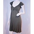 thumbnail image 1 of $170 THEORY Faricaen K Empathie Robe Ébouriffée Olive Foncée ( S ), 1 of 2