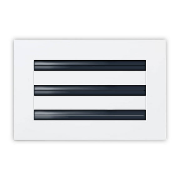 BUILDMART - 10x6 Modern AC Vent Cover - Decorative White Aluminum Air Vent - Standard Linear Slot Diffuser - Heating and Cooling Register Grille for Ceiling, Walls & Floors - Texas Buildmart