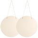 thumbnail image 1 of 2 Sets of Round Blank Boards DIY Hanging Wooden Boards Wood Circles Sign for Crafts Wood Signs, 1 of 4