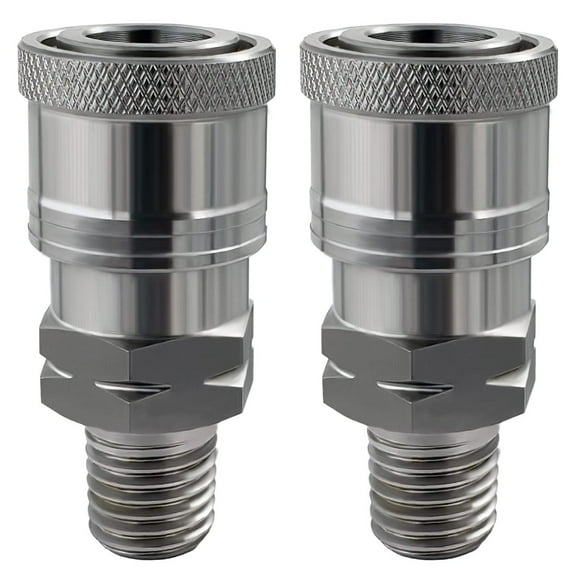 Stainless Steel Female Coupler 2-Pack for 1/4 Inch Connections