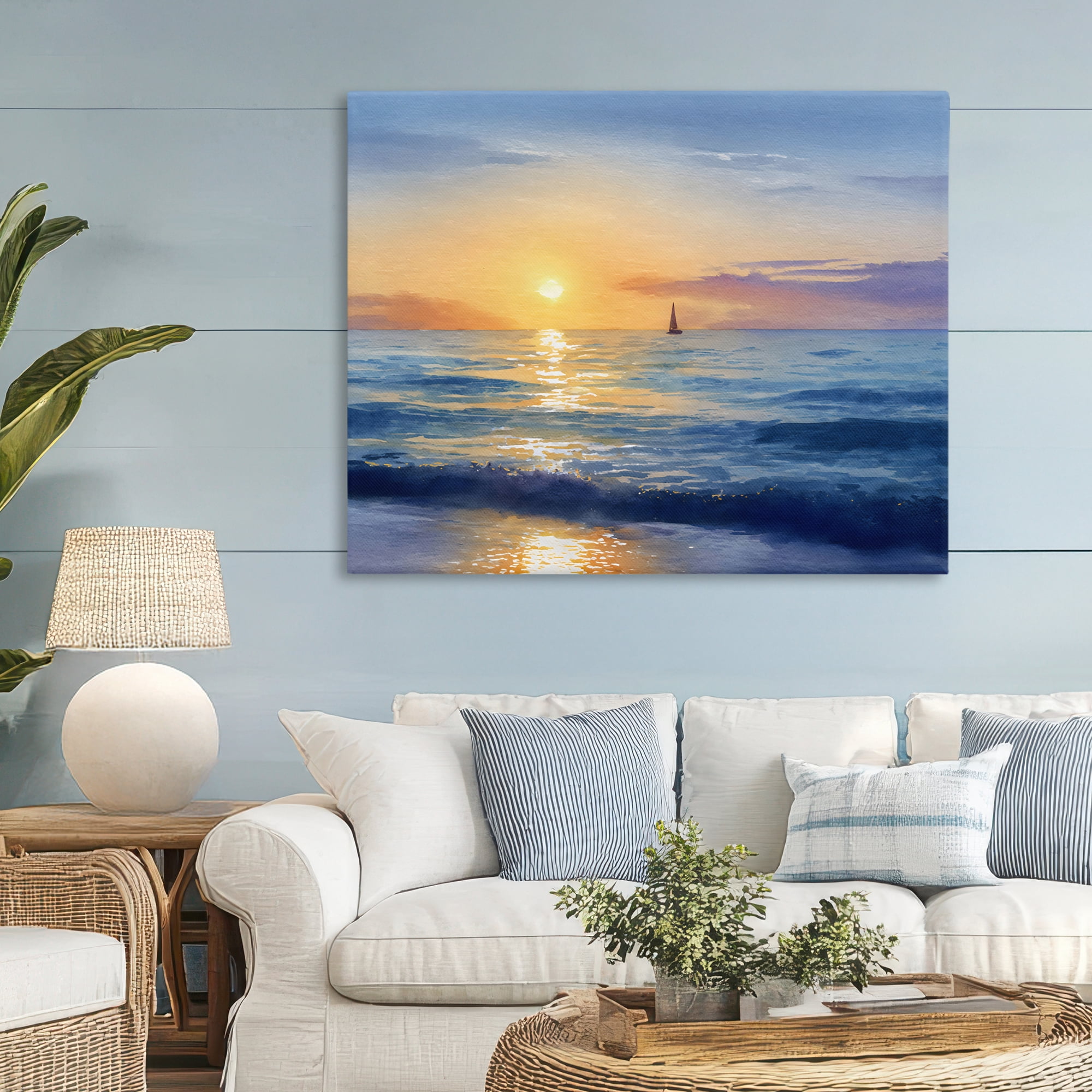 Stupell Industries Sails To The Sun At Sea Canvas Wall Art, design by Franklyn Gregory