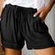 thumbnail image 1 of Pantalones Cortos Pantalones cortos de verano con cordón para mujer, pantalones cortos de pierna ancha para fitness (negro XXL) Ygjytge para Mujer Negro T M, 1 of 7