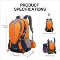 thumbnail image 3 of Qarigey Mujeres Hombres 25L al aire libre Camping Backpacking Trekking de viaje Montañismo Escalada Paquete Correa con Envolturas para manijas de equipaje Qarigey AP012249-00B, 3 of 6