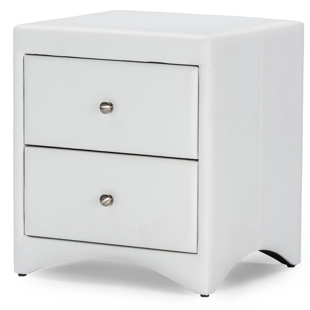 Baxton Studio Dorian Faux Leather Upholstered Modern Nightstand Multiple Colors Walmart Com Walmart Com