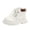White#big kids boots girls, variant on Western Chief Winter Boots Kids Casual Lace Up Ankle Boot Preppy Lug Sole Fall Fashion Walking Hiking Climbing Shoes Brown,28