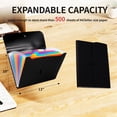 thumbnail image 2 of Olakula Expandable File Folder,Plastic File Folder with 13 Color Pockets,Letter/A4 Paper Size,Black, 2 of 7