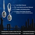thumbnail image 2 of Gem Stone King 925 Sterling Silver Green Mystic Topaz and Lab Grown Diamond Earrings for Women | 3.25 Cttw | Gemstone November Birthstone | Oval 8X6MM, 2 of 6