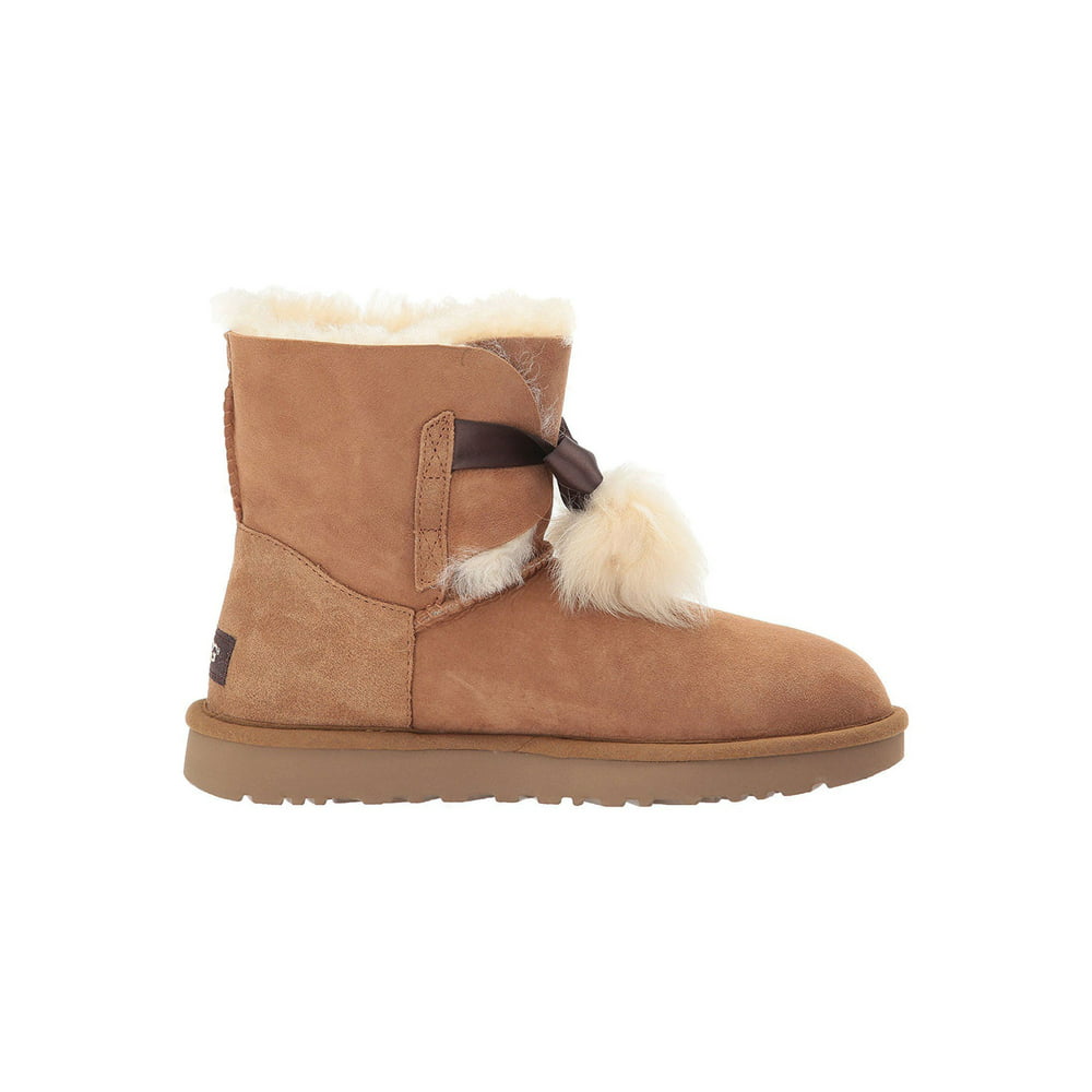 UGG - Gita Women's Shoes Sheepskin Pom Pom Boot 1018517 Chestnut ...