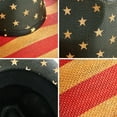 thumbnail image 6 of Straw Cowboy Hat American Flag for Men & Women - One Size, Red White & Blue Stars & Stripes - Durable Paper Straw & Wide Brim for Costume Party & Western Events - Cowboy Hat Men, 6 of 9