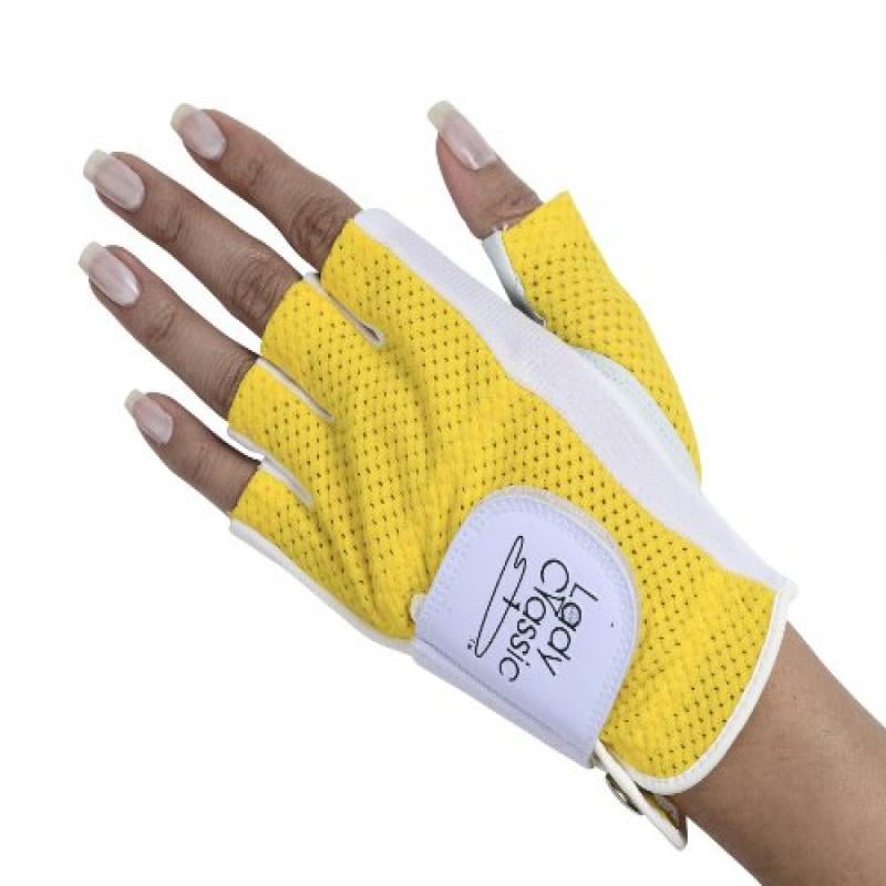 Lady Classic Cabretta Leather Mesh Half Glove