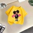 thumbnail image 3 of TOOYOU Girls Top Summer T-Shirt Kid Cute Graphic T Shirt Casual Round Neck Short Sleeve Top Size 3-4 Years Yellow, 3 of 3
