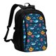 thumbnail image 1 of Fotbe Ocean Floor Animals Mochila con Estampado y Puerto USB para Hombre y Mujer, Mochila Antirrobo, Mochila de Viaje, Mochila Escolar, Mochila Universitaria, 1 of 7