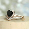 thumbnail image 3 of Silver & Stone Jewels Heart Cubic Zirconia Bridal set Engagement Ring 14K Rose Gold Finish, 3 of 4