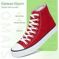 thumbnail image 3 of AOMAIS Womens High Top Canvas Sneakers Lace Up Mid Top Canvas Shoes Comfortable Non Slip Walking Shoes Casual Tennis Shoes for Women(Red US9), 3 of 9