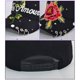 thumbnail image 5 of Negro chino RoseRose flor bordada papá sombrero mujeres hombres lindo ajustable algodón Floral gorra de béisbol, 5 of 5