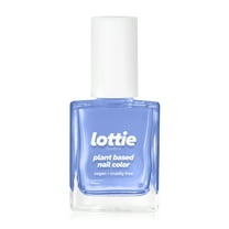 Lottie London Plant Based Gel Effect Nail Polish Issa Vibe, Periwinkle Blue, All Free, 0.33 fl oz