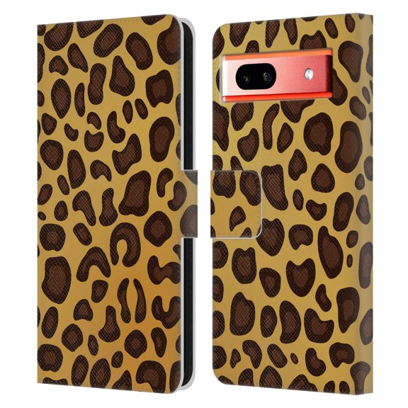 Head Case Designs Officially Licensed Haroulita Animal Prints Leopard Leather Book Wallet Case Cover Compatible with Google Pixel 7a