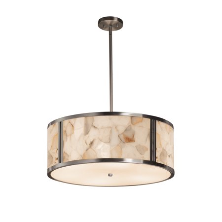 

Justice Design Group Alr-9542 Alabaster Rocks! 24 Wide Tribeca 6 Light Drum Chandelier -