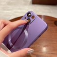 thumbnail image 5 of for iPhone 15 Case with Camera Lens Protector Compatible with Magsafe Wireless Charge Shockproof Protective Cute Slim Soft Silicone iPhone 15 Phone Case for Women Girls 6.1 Inch 2023 (Purple), 5 of 9