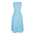 thumbnail image 4 of Enwejyy Womens Sundress Cotton Linen Solid Sleeveless Pockets Loose Tank Dress Plus Size S-4XL, 4 of 4