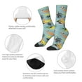 thumbnail image 3 of Vsdgher Hawaiian Style Crew Socks for Men & Women, Breathable Casual Athletic Ankle Socks, 3 of 6