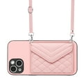 thumbnail image 2 of Nalacover Crossbody Wallet Case for iPhone 13 RFID Blocking Card Slot Holder, Magnetic Flip Folio Purse Case, PU Leather Envelope Design Handbag Women Girls For iPhone 13, Pink, 2 of 10