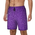 thumbnail image 2 of Daiia Glitter Purple Mens Swim Trunks Swim Shorts Quick Dry Swim Shorts with Mesh Lining Pockets-X-Large, 2 of 9
